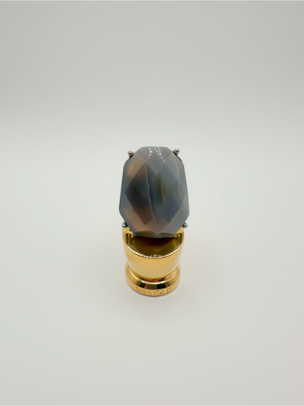 Faceted Smoky Gray Decorative Ring